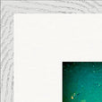 Underwater Flight Framed print 70x70 cm / 28x28″ White frame corner detail