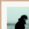 Misty Mind Framed print 70x70 cm / 28x28″ Wood frame corner detail