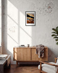Cosmic Reflections Framed print 30x45 cm / 12x18″ Black frame in interior