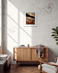 Cosmic Reflections Framed print 40x50 cm / 16x20″ White frame in interior