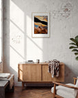Cosmic Reflections Framed print A2 (42 x 59.4 cm) Wood frame in interior