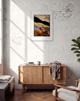 Cosmic Reflections Framed print 50x70 cm / 20x28″ White frame in interior