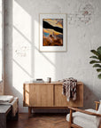 Cosmic Reflections Framed print 50x70 cm / 20x28″ Wood frame in interior