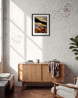 Cosmic Reflections Framed print 40x50 cm / 16x20″ Black frame in interior
