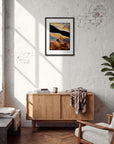 Cosmic Reflections Framed print 45x60 cm / 18x24″ Black frame in interior
