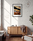 Cosmic Reflections Framed print 50x70 cm / 20x28″ Black frame in interior