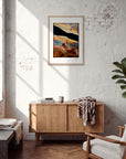 Cosmic Reflections Framed print 50x70 cm / 20x28″ Wood frame in interior