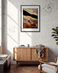 Cosmic Reflections Framed print A1 (59.4 x 84.1 cm) Black frame in interior