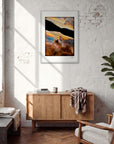 Cosmic Reflections Framed print A1 (59.4 x 84.1 cm) White frame in interior