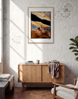 Cosmic Reflections Framed print A1 (59.4 x 84.1 cm) Wood frame in interior