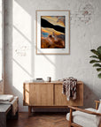 Cosmic Reflections Framed print 60x80 cm / 24x32″ Wood frame in interior