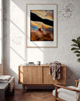 Cosmic Reflections Framed print 70x100 cm / 28x40″ Wood frame in interior
