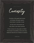 Curiosity Word of Intention Framed print 13x18 cm / 5x7″ Black frame Carbon paper