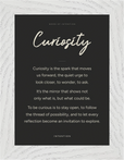 Curiosity Word of Intention Framed print 13x18 cm / 5x7″ White frame Carbon paper