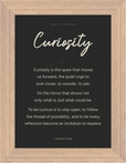 Curiosity Word of Intention Framed print 13x18 cm / 5x7″ Wood frame Carbon paper