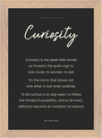 Curiosity Word of Intention Framed print 21x29.7 cm / 8x12" Wood frame Carbon paper