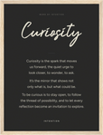 Curiosity Word of Intention Framed print 30x40 cm / 12x16″ Wood frame Carbon paper