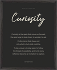 Curiosity Word of Intention Framed print 40x50 cm / 16x20″ Black frame Carbon paper
