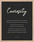 Curiosity Word of Intention Framed print 40x50 cm / 16x20″ Wood frame Carbon paper