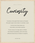 Curiosity Word of Intention Framed print 40x50 cm / 16x20″ Wood frame Linen paper