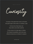 Curiosity Word of Intention Framed print 60x80 cm / 24x32″ Black frame Carbon paper