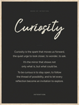 Curiosity Word of Intention Framed print 60x80 cm / 24x32″ Wood frame Carbon paper