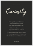 Curiosity Word of Intention Framed print A1 (59.4 x 84.1 cm) White frame Carbon paper