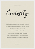 Curiosity Word of Intention Framed print A1 (59.4 x 84.1 cm) White frame Linen paper