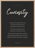 Curiosity Word of Intention Framed print A1 (59.4 x 84.1 cm) Wood frame Carbon paper