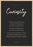 Curiosity Word of Intention Framed print A2 (42 x 59.4 cm) Wood frame Carbon paper