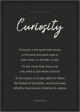 Curiosity Word of Intention Framed print A3 (29.7 x 42 cm) Black frame Carbon paper