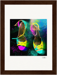 Dancing in Colours Framed print 13x18 cm / 5x7″ Dark wood frame 30