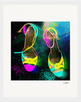 « Dancing in Colours » –Framed print cm / 8 x 10 pouces – White frame