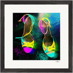 Dancing in Colours Framed print 30x30 cm / 12x12″ Black frame 34