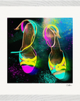 Dancing in Colours Framed print 30x30 cm / 12x12″ White frame 10