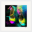 Dancing in Colours Framed print 30x30 cm / 12x12″ White frame 10