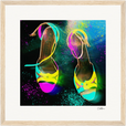 Dancing in Colours Framed print 30x30 cm / 12x12″ Wood frame 22