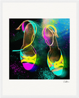 Dancing in Colours Framed print 40x50 cm / 16x20″ White frame 13