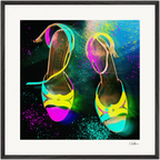 Dancing in Colours Framed print 70x70 cm / 28x28″ Black frame 41
