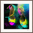 Dancing in Colours Framed print 70x70 cm / 28x28″ Dark wood frame 41