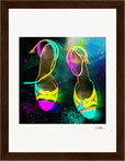 Dancing in Colours Framed print 15x20 cm / 6x8″ Dark wood frame 31
