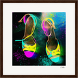 Dancing in Colours Framed print 30x30 cm / 12x12″ Dark wood frame 34