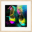 Dancing in Colours Framed print 30x30 cm / 12x12″ Wood frame 22