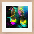 Dancing in Colours Framed print 30x30 cm / 12x12″ Wood frame 22