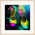 Dancing in Colours Framed print 50x50 cm / 20x20″ Wood frame