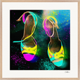 Dancing in Colours Framed print 70x70 cm / 28x28″ Wood frame 29