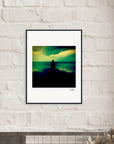 Emerald Storms –Framed print cm / 5 x 7 pouces – White frame
