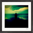 Emerald Storms Framed print 30x30 cm / 12x12″ Black frame 39