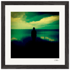 Emerald Storms Framed print 30x30 cm / 12x12″ Black frame 39