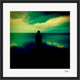 Emerald Storms Framed print 30x30 cm / 12x12″ Black frame 45